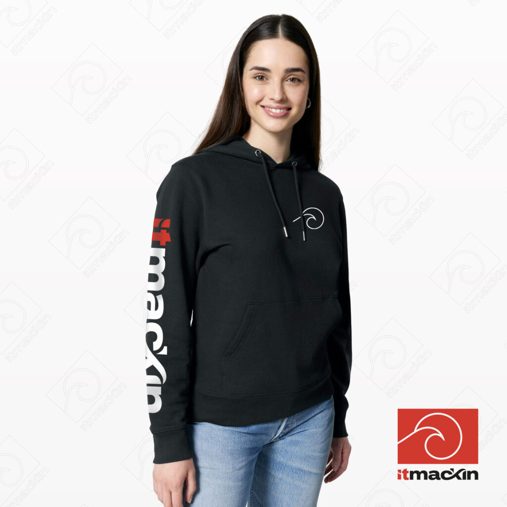 ItMackin Women’s Wave Hoodie Black Front